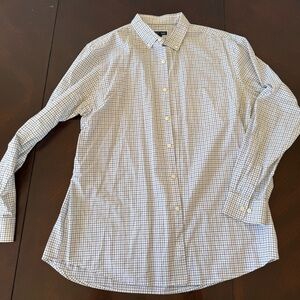 Club Room Men's Casual Checkered Shirt - Blue and White